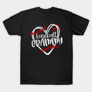 Baseball Heart GRAMMY Shirt Grandma T-Shirt